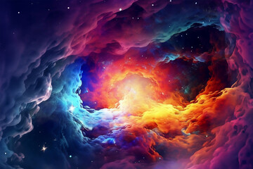 Fototapeta na wymiar Space galaxy fantastic scenes with nebula, science abstract background.