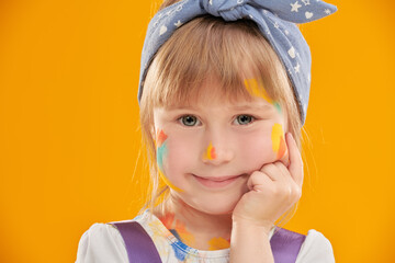 cheerful creative girl