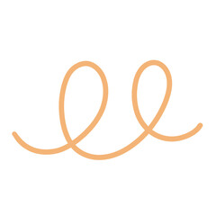 Yellow Line Doodle Line Element For Decorative