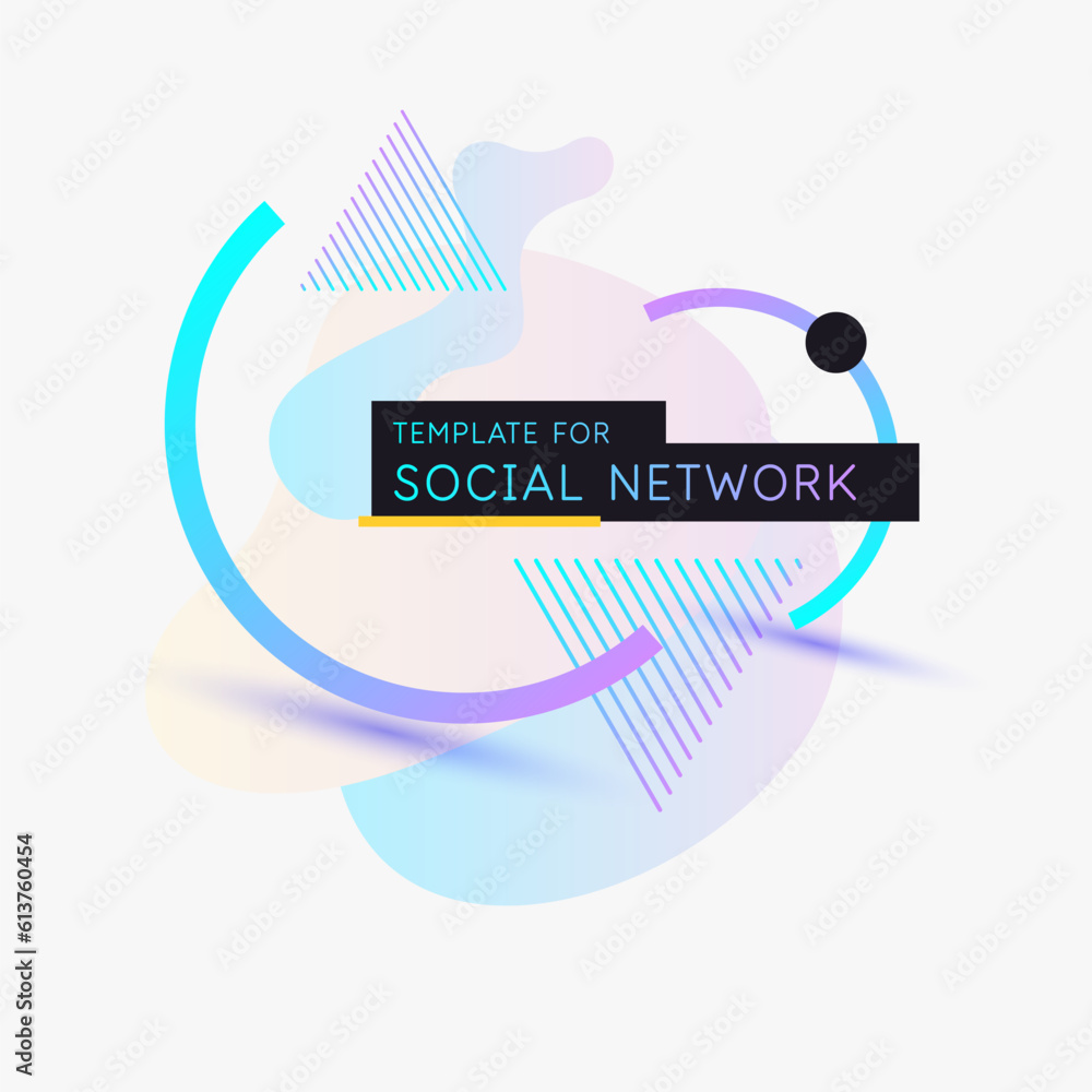 Poster composition with geometric shapes. abstract background for design.