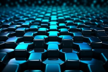 Fototapeta premium Block chain background. Generate Ai