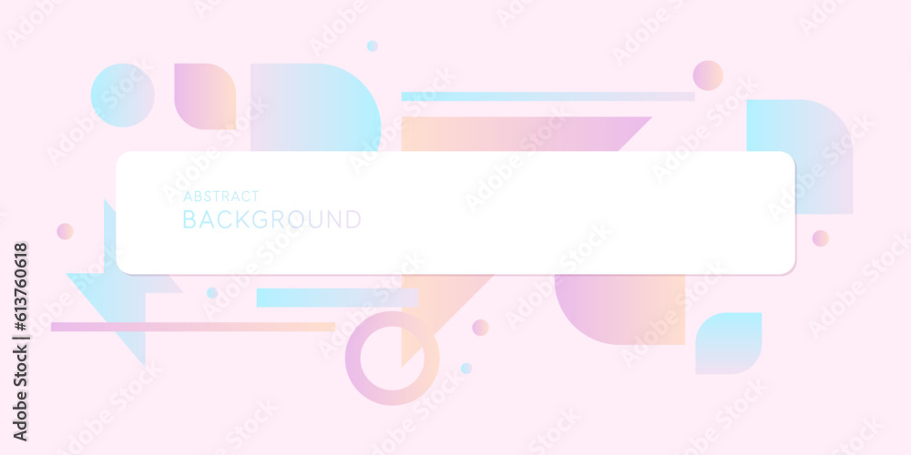 Poster abstract geometric background with figures in a flat, minimalistic style.