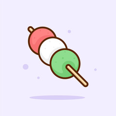 Dango Cartoon Vector Illustration - EPS 10 Vector