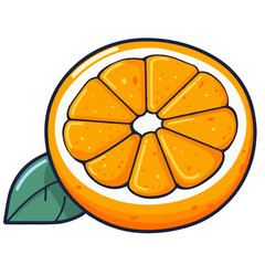 slice orange cartoon