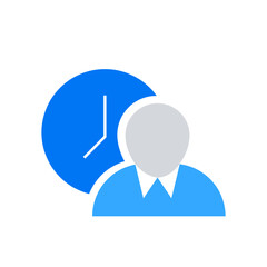 Flat color business and finance elements icon