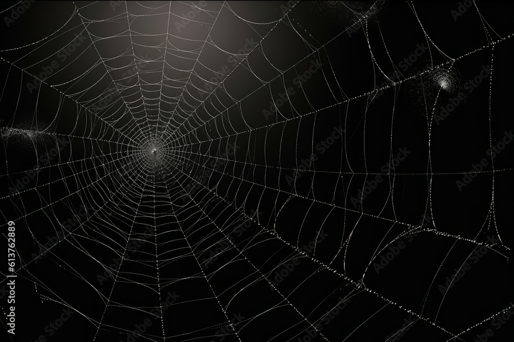 Poster cobweb spider background. generate ai