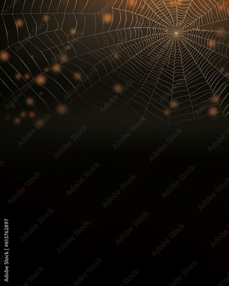 Poster cobweb banner. generate ai