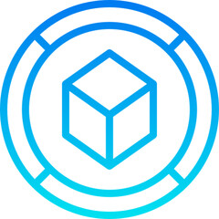 icon on blue button