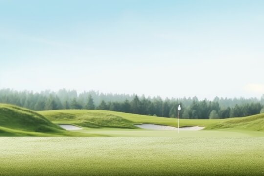 Golf landscape background. Generate Ai