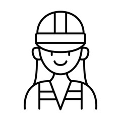 Obraz premium Female technician icon