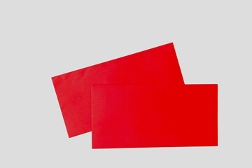 two red envelope on white ground 