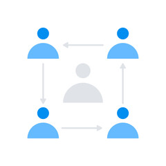 Flat color business and finance elements icon