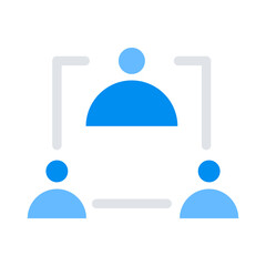 Flat color business and finance elements icon