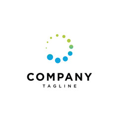 Circle dot logo icon vector template.eps