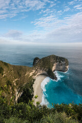 Spectacular cliff face at Kelingkling Beach, Nusa Penida, Indonesia 