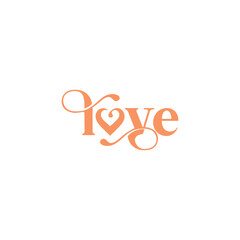 Love Wordmark logo icon vector template.eps