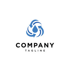 Obraz premium Water circle logo icon vector template.eps