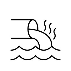 Water pollution icon