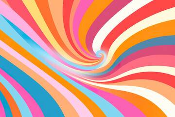 A colorful swirl background with a white center. Generative AI.