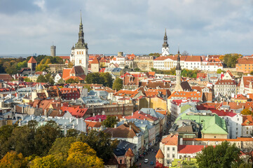 Fototapeta na wymiar View of old town Tallinn, Estonia. UNESCO site