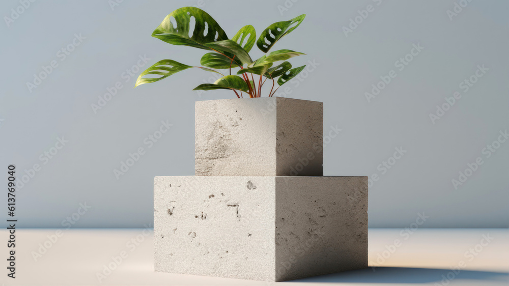 Poster 3d render of abstract geometric forms. minimal scene with geometrical forms. modern podium for produ