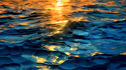 Generative AI, Abstract Reflections, Ripple Reverie