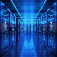 Server power management modules. Computer servers. AI Generation