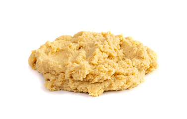 Hummus Smear Isolated, Houmous Dip, Tahini Sauce, Hummus Spread on White Background