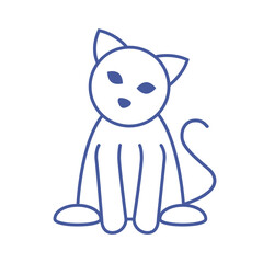 Cat. Line symbol. Vector illustration.