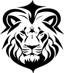 lion logo vector simple black