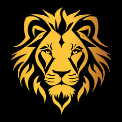 Fototapeta na wymiar lion vecor logo gold Luxury 