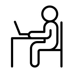 Office working icon