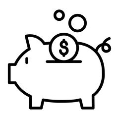 Piggy bank icon