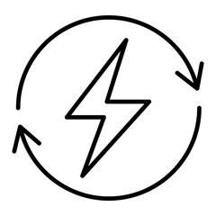Recycle energy icon