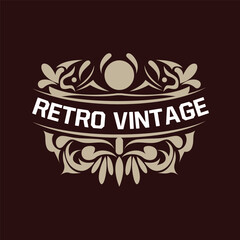 Vector Decorative Vintage Typography Elements, Greeting Card Design, Fancy Ornament Calligraphic Invitation, Retro Style Ribbon Labels And Badges