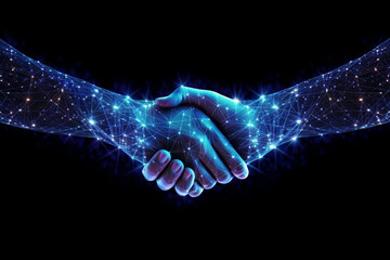 Obraz na płótnie Canvas Business handshake. Created with generative Ai technology.