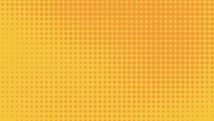 comic background with dot halftone on yellow