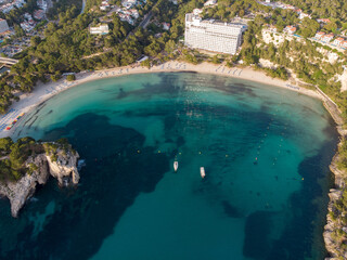 Landschaftsaufnahme Drohne Meer Menorca Spanien