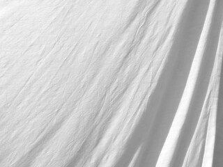 Crumpled fabric texture background. Background texture pattern fabric white. Canvas background.