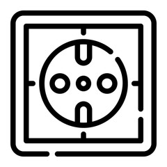 socket Line Icon