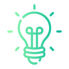 light bulb Line Gradient Icon