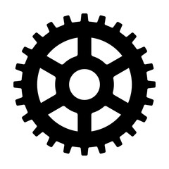 sprocket wheel icon flat vector illustration logo clipart - obrazy, fototapety, plakaty