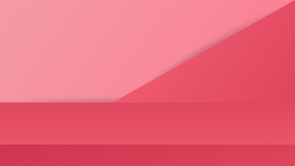 Pink Podium stand product display on background , illustration 3d Vector EPS 10