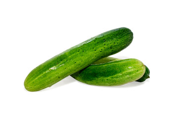Cucumber isolated on white background, fresh cucumbers