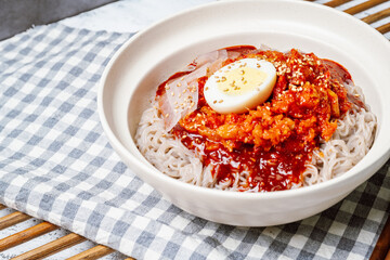 kodarinaengmyeon, Korean Cold Buckwheat Noodles with Half-dried Pollak food