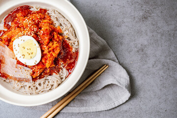 kodarinaengmyeon, Korean Cold Buckwheat Noodles with Half-dried Pollak food