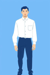 flat illustration of a man