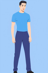 Fototapeta premium flat illustration of a man