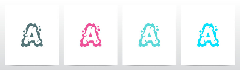 Foam Bubbles Letter Logo Design A