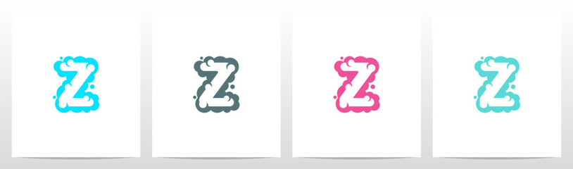 Foam Bubbles Letter Logo Design Z